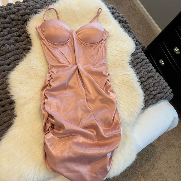 SHEIN | Dresses | Shein Pink Corset Mini Dress | Poshmark